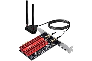 AXE5400 Tri-Band WiFi 6E Wireless Card PCI-E Network Adapter - High Gain Wireless AC Card