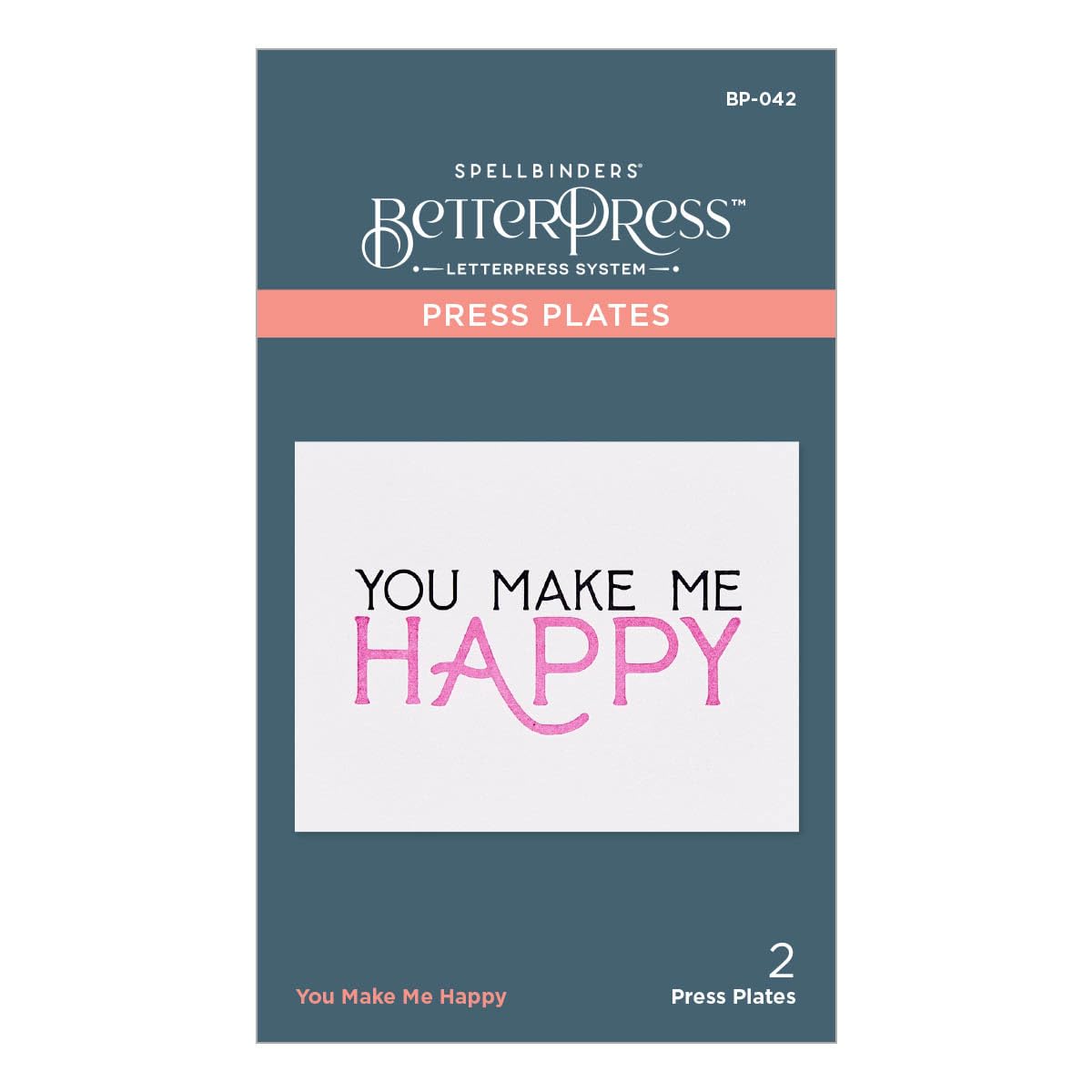 Betterpress Spellbinders coffret de carterie You Make Me Happy pour sublimer vos messages