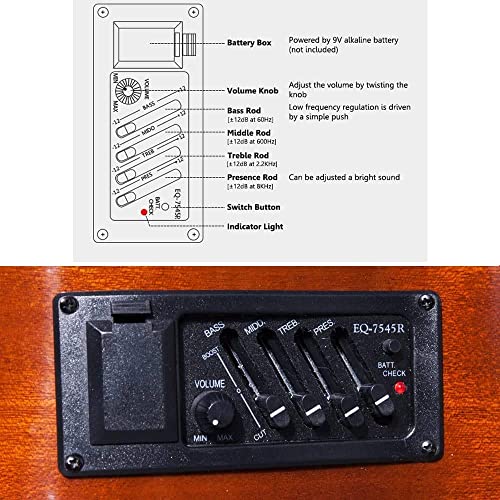 Image of WINZZ AC309CE 39 Inches Cutaway Nylon-string Classical Electric Guitar Build-in Pickup Kit Set Online Lessons