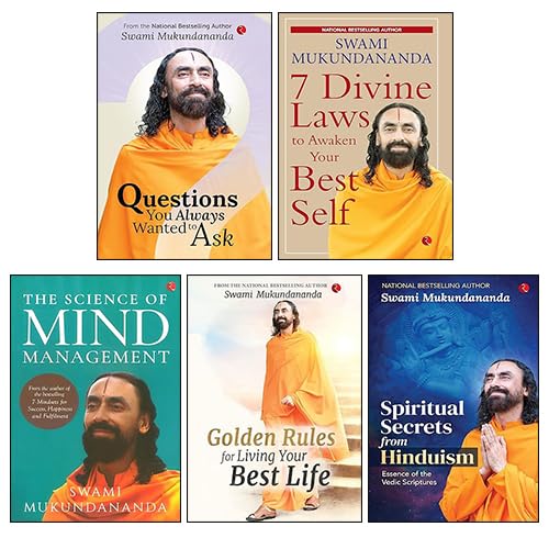 Swami Mukundananda 5 Books Collection Set (7 Divine Laws to Awaken Your Best Self, Questions You Always Wanted to Ask, The Science of Mind Management, Golden Rules for Living Your Best Life & More)