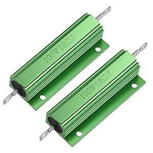 Uxcell 2-Pack Aluminum Case Resistors 5W 90 Ohm Wirewound For LED & Power Circuits