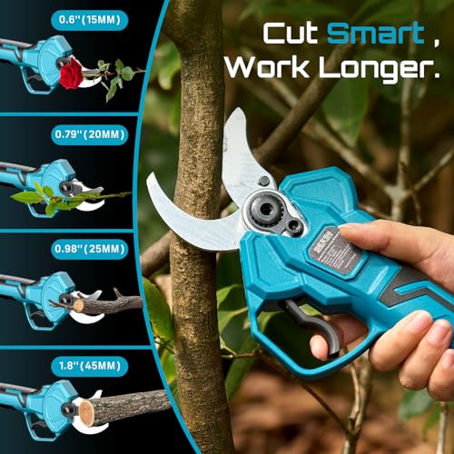 Image of SEESII 2-in-1 Pole Electric Pruning Shears, 1.8 inch Cut Pole Cordless Pruner