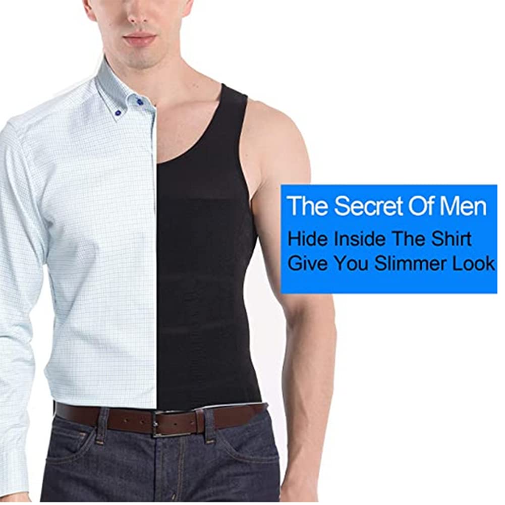 Camiseta Moldeadora Reductora de Efecto Adelgazante para Hombre Compresión Chaleco Invisible Adelgazantes Abdomen Ropa Interior