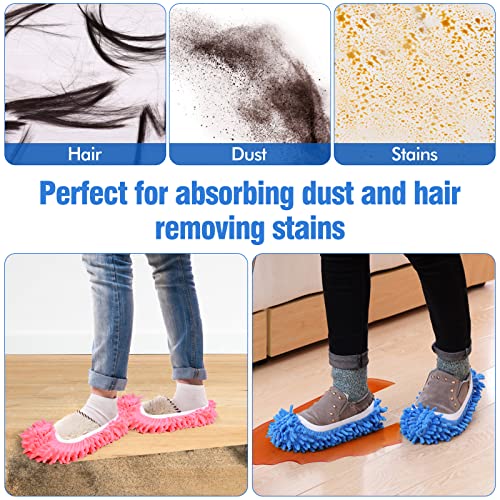 10 Stück Wischmopp-Hausschuhe für Bodenreinigung, waschbar, wiederverwendbar, Mikrofaser-Staubmopp-Socken für Damen, Herren, Kinder, Fußstaub, Haarreiniger, Kehrhaus, Büro, Badezimmer, Küche