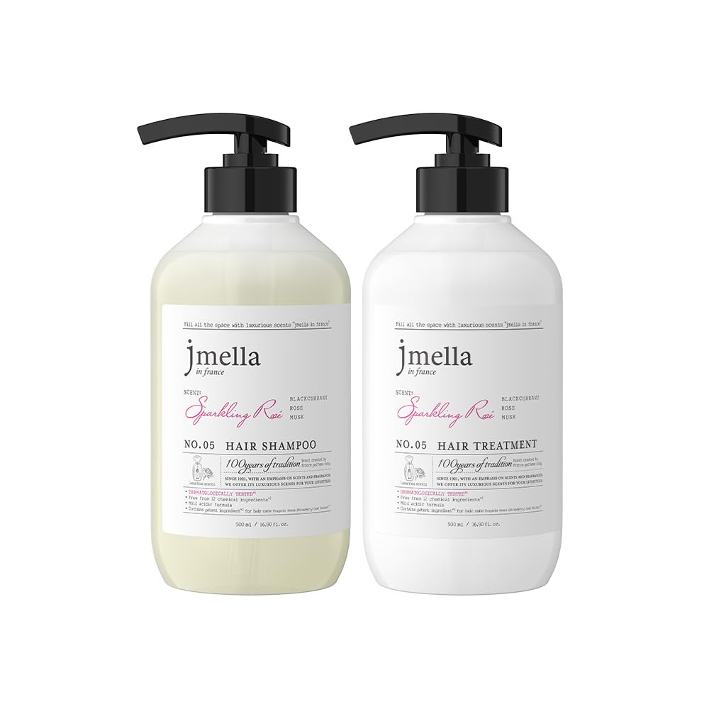 jmella IN FRANCE Sparkling Rose Shampoo Conditioner Bundle 16.9 FLoz - Chemical Free