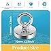 BQUKKIMAG Fishing Magnets Heavy Duty, Round Magnets Strong, 32mm Rare Earth Magnet Neodymium Magnetic Hooks Magnet with Eye Bolts Industrial Magnet for Hanging Hoisting 2Pack