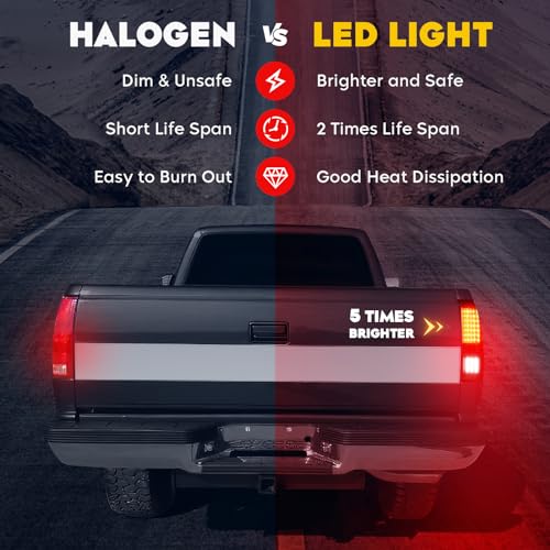 Tail Lights Assembly [LED Kit] + 3rd Third Brake Cargo Lamp Fit for Dodge Ram 1500 2009-2010, 2500 3500 2010, for Ram 1500 2500 3500 2011-2018 (Only Fit Factory Halogen Version and 921 Reverse Bulb) by Cenfeild - Image 5