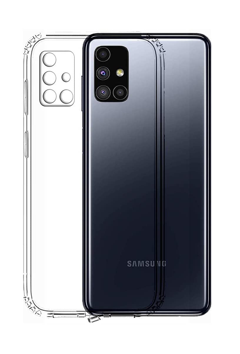 Amazon Brand - Solimo Silicone Mobile Cover (Soft & Flexible Shockproof Back Cover with Cushioned Edges) Transparent for Samsung Galaxy M51 (B08YK8F23S) Amazon Price History, Amazon Price Tracker