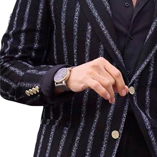 Men's Casual Blazer Slim Fit Sport Coats Lightweight Business Suit Coat 2 Button Textured Suit Jacket3