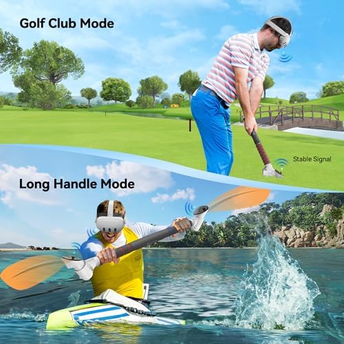 AMVR Upgraded Gorilla Tag Long Arms Controller Extensions Compatible with Meta/Oculus Quest 3S/Quest 3 Accessories, VR Sticks, Beat Saber Handles, Golf Club Attachment, Extension Grips, for VR Game - 2