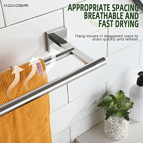 KOKOSIRI Bath Towel Bars Bathroom Double Towel Holder Rack for Toilet Kitchen 24 Inch Necklace Holder Chrome Stainless Steel B5005CH-L24 by KOKOSIRI - Image 3