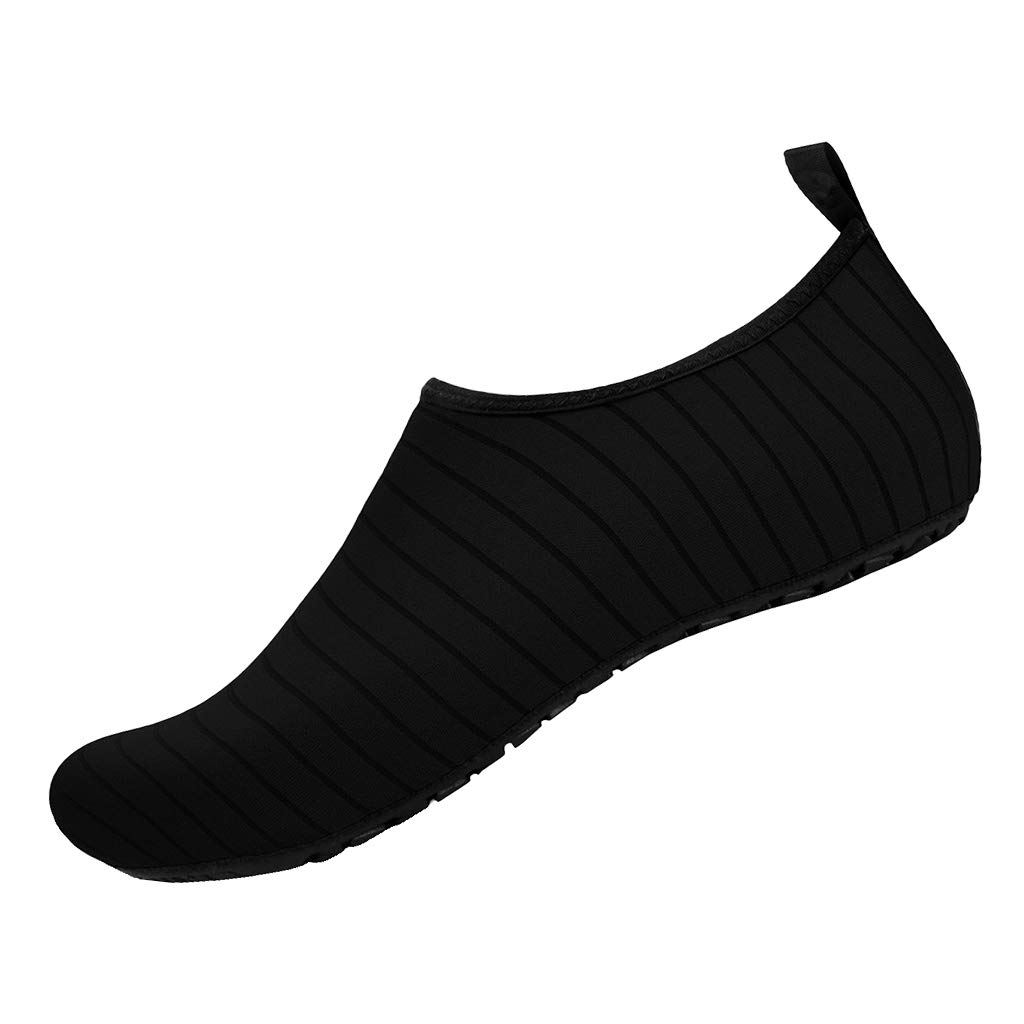 Zapatos deportivos acuáticos para mujeres y hombres, traje de buceo antideslizante, para natación, playa, calcetines acuáticos 36, color negro, talla 36