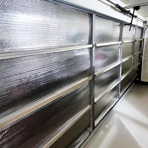 Garage Door Insulation Kit (Pre-Cut 16 Panels) Reflective Insulation Panels fit 2-Car Garage Doors 8-FT by 16-FT DIY Easy to Install Lightweight & Efficient Radiant Barrier Solution by RadiantGUARD