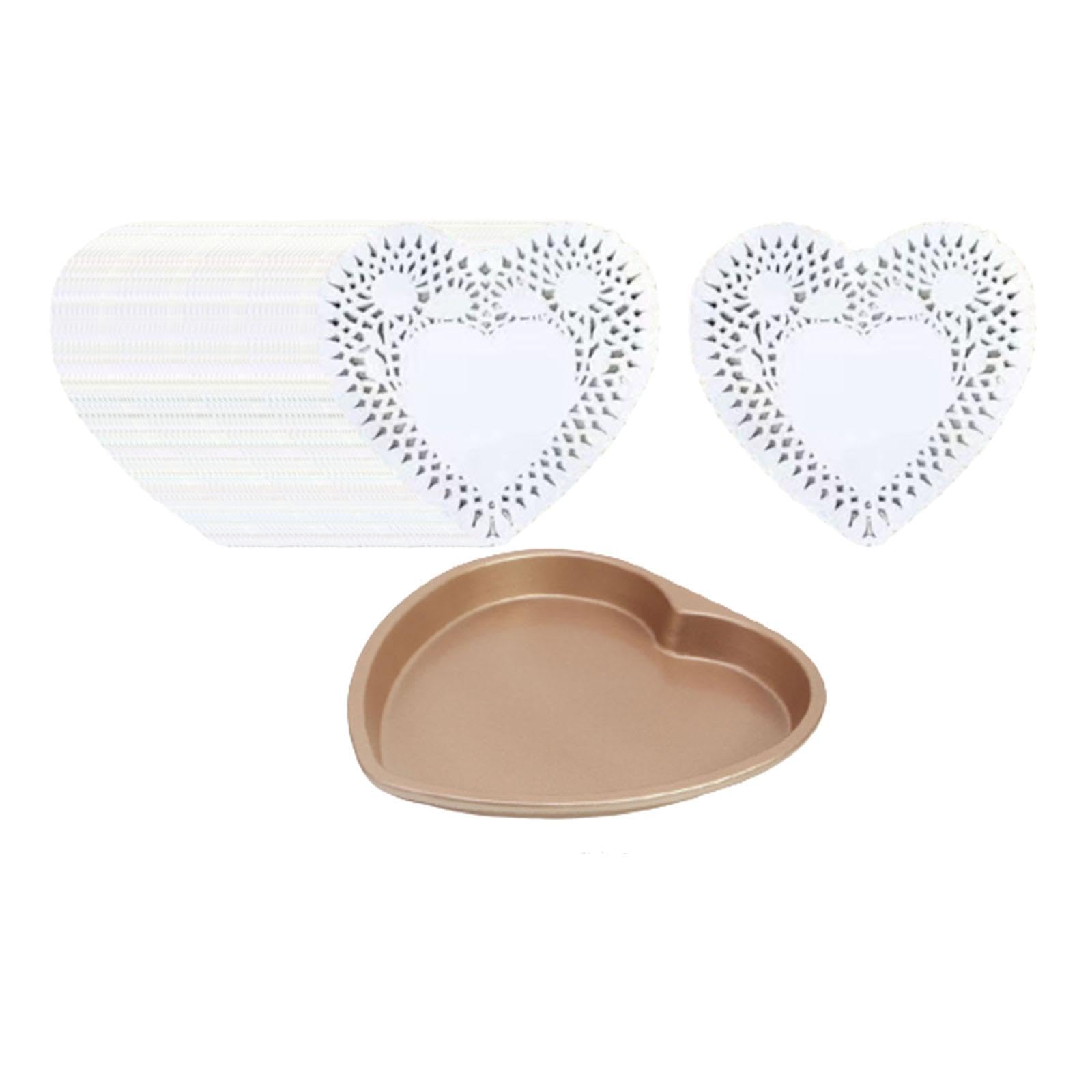THE STYLE SUTRA Heart Shape Pizza Pan Roasting Dish Tools DIY Sheet Nonstick for Pie Durable-image-37