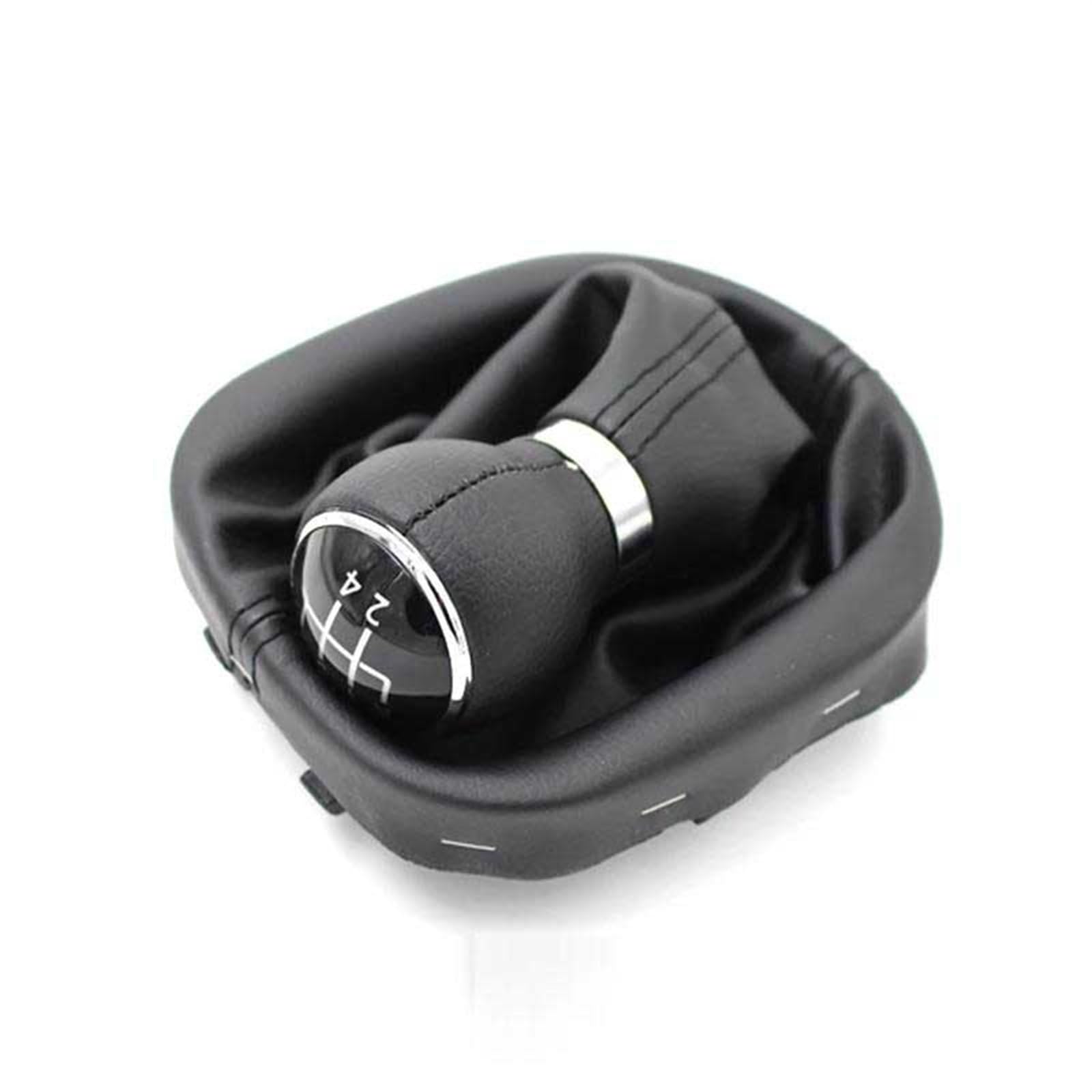 POANBCGY Leather 5 6 Speed Gear Shift Knob Gearstick with Gaiter Boot for Caddy Ii 2 Mk2 2004-2009 Replacement Parts(5 Speed)