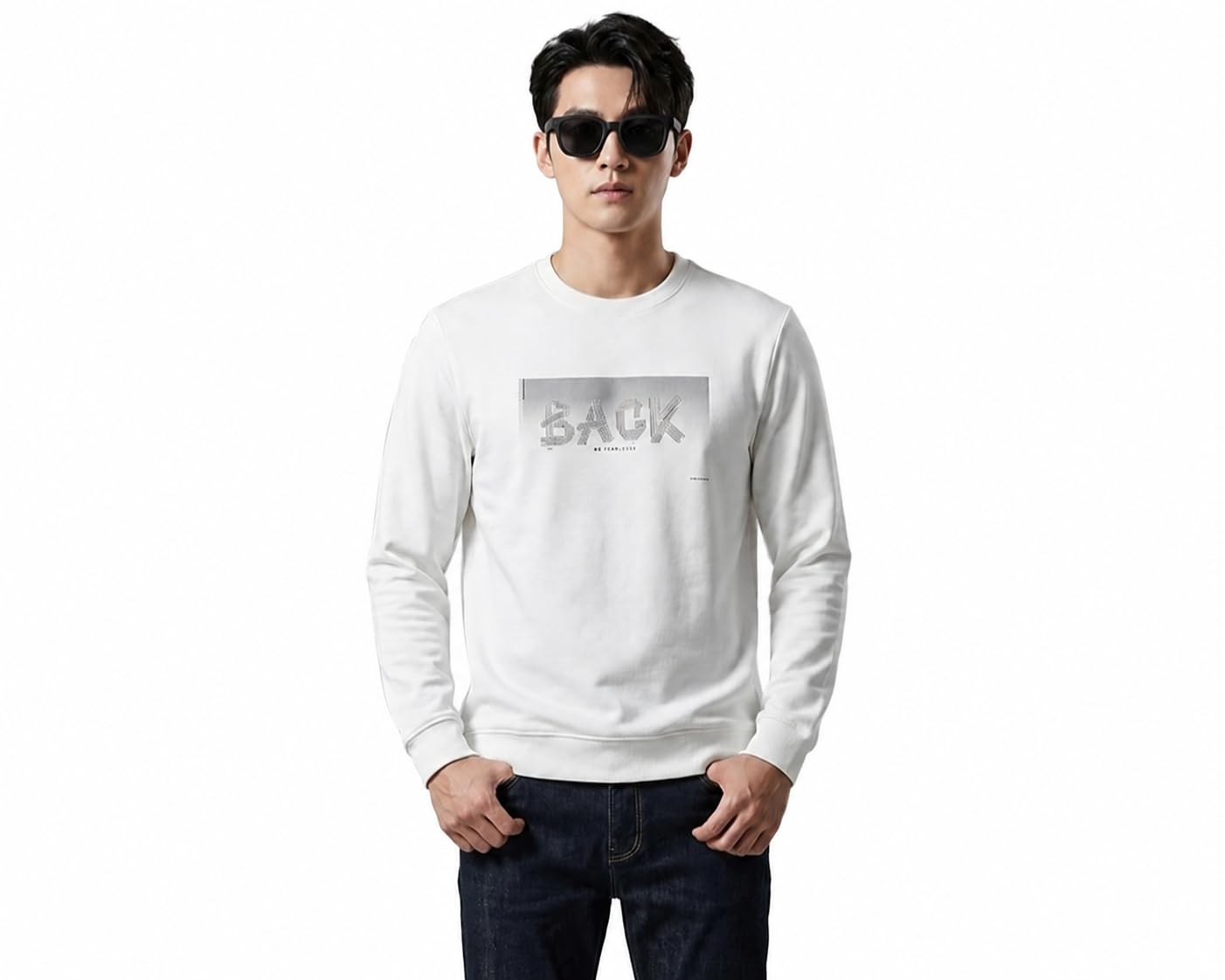 Men's Graphic Printed Sweatshirt, White-picture-19