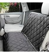 4Knines Dog Seat Cover with Hammock for Fold Down Rear Bench Seat 60/40 Split and Middle Seat Bel...