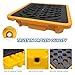 Heavy-duty Containment Platform, Nestable Leak-Proof Drum Containment Pallet with Drain, 130x68x30cm Industrial Spill Platform for Garage Storage, Detachable Oil Drum Tray for Effective Spill Control