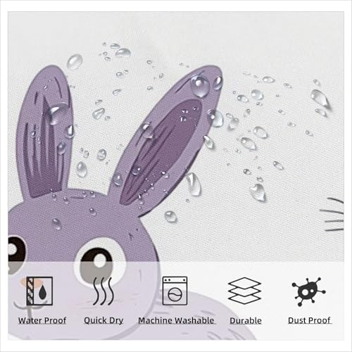 Rideau de douche polyester tissu lavable séchage rapide 180x180cm avec 12 crochets