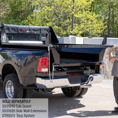 Image of Buyers Products DumperDogg 5531001 8 Foot Steel Dump Body Insert, Corrosion Resistant Black Powdercoat, Truck Dump Body Insert With Indicator Kit For 3 /4 Ton or Higher Pickup Truck