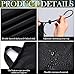 Fanfanwin 7x6 ft Black Large Car Curtains Camper Van Rear Door Shower Curtains with Magnetic Hooks Adjustable Outdoor Shower Double Layer Changing Car Cover Truck Travelling