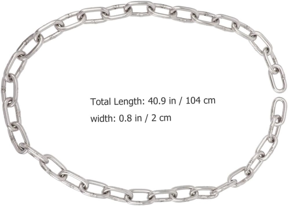 BESPORTBLE 2pcs Stainless Steel Chain for Dogs Multi-Purpose Swing Chain and Clothes Drying -Theft Pet Leash and Hammock Support Thickness
