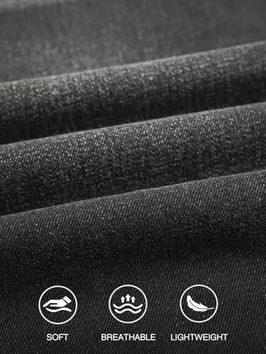 Image of PLEPAN Mens Super Baggy Jean Shorts 12 inch Vintage Loose Fit Wide Leg Long Jorts Y2K Streetwear Below Knee Denim Shorts
