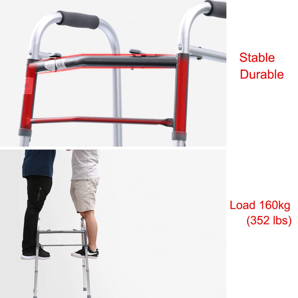 Walker for Elderly and Handicapped, Extra Wide Adjustable Walkers