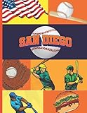 San Diego Baseball Notebook: Blank Lined Journal For San Diego California USA Baseball Lover, Players, Coach, Fans, Residents And Tourists (Modern Class Note Taker, Band 47)