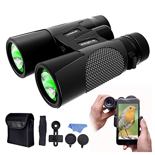 Maylehare Bird Watching Hunting Birding Binoculars for Adults Night Vision 12x42 Multi-Coated Wide Angle HD Lens with New Smartphone Photograph Adapter Waterproof BAK4 Roof Prism