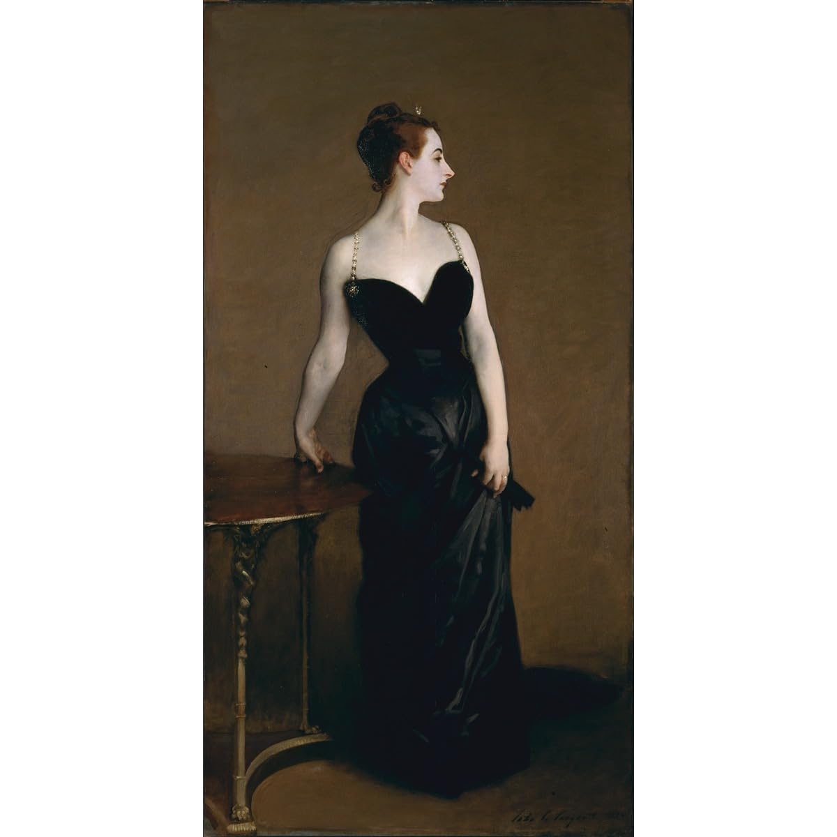 ARTICULOZY Stampa artistica da parete su tela arrotolata Madame X (Madame Pierre Gautreau), John Singer Sargent, 1884, 101 x 127 cm
