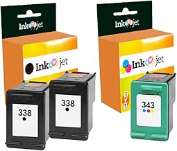 CVT – 338 343 Remanufactured Compatible Ink Cartridge for HP 338 343 XL PSC 1610 2355 Photosmart 2575 2610 2710 8150 8450 8750 C3180 DeskJet 460c 5740 6540 0 662 0 6840 9800