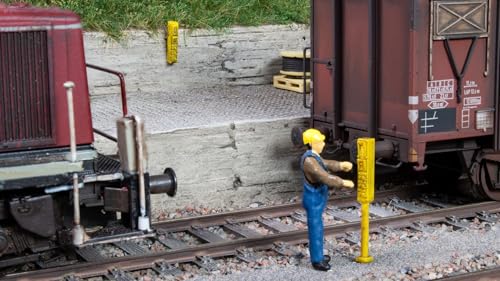 NOCH® Intercom Station Set, Model Building Intercom Stations, 10 Pieces for Gauge H0, Perfect for Train Stations and Workshops