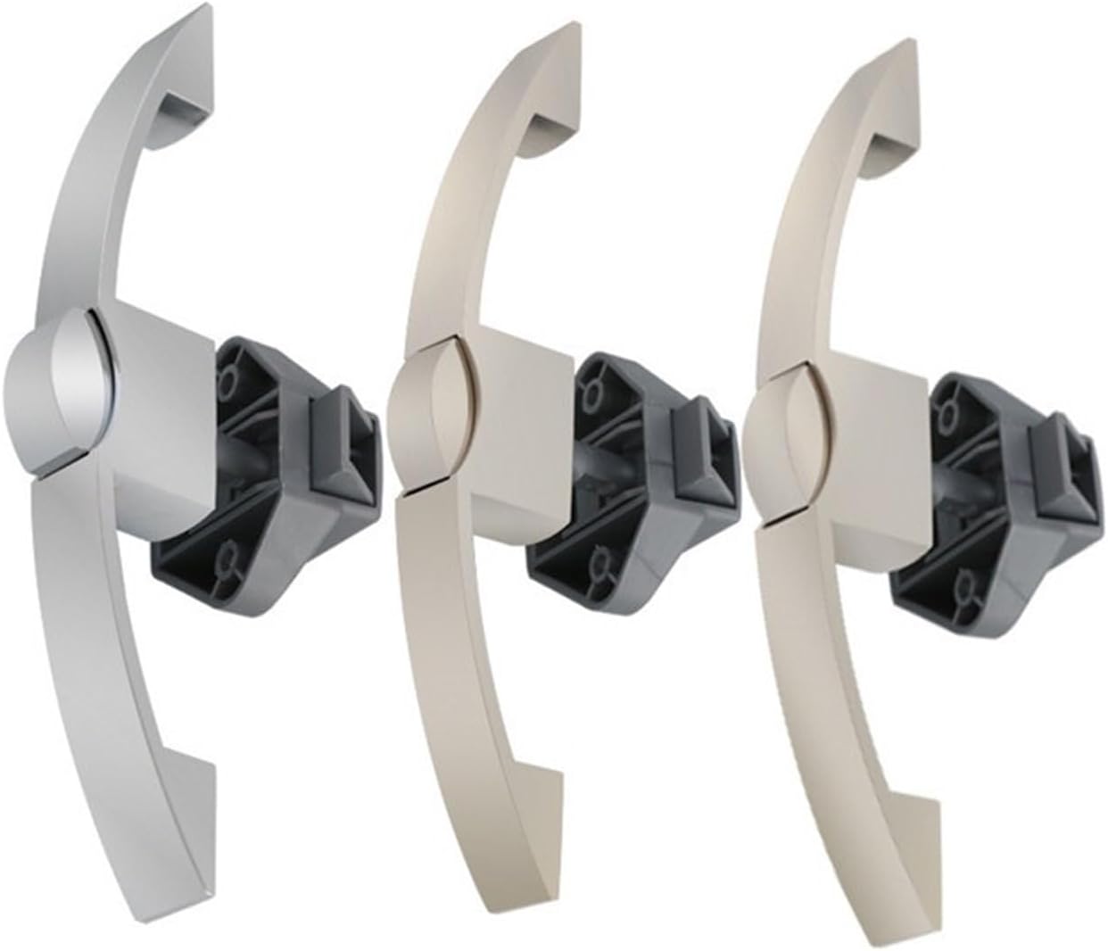 5Pcs Camper Car Push Lock with Handle Boat Home Cabinet Drawer Latch Button Locks Furniture Handle Hardware(Bright Chrome 128mm)