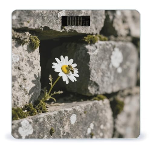 Báscula digital de baño con diseño flores Daisy miniatura 1