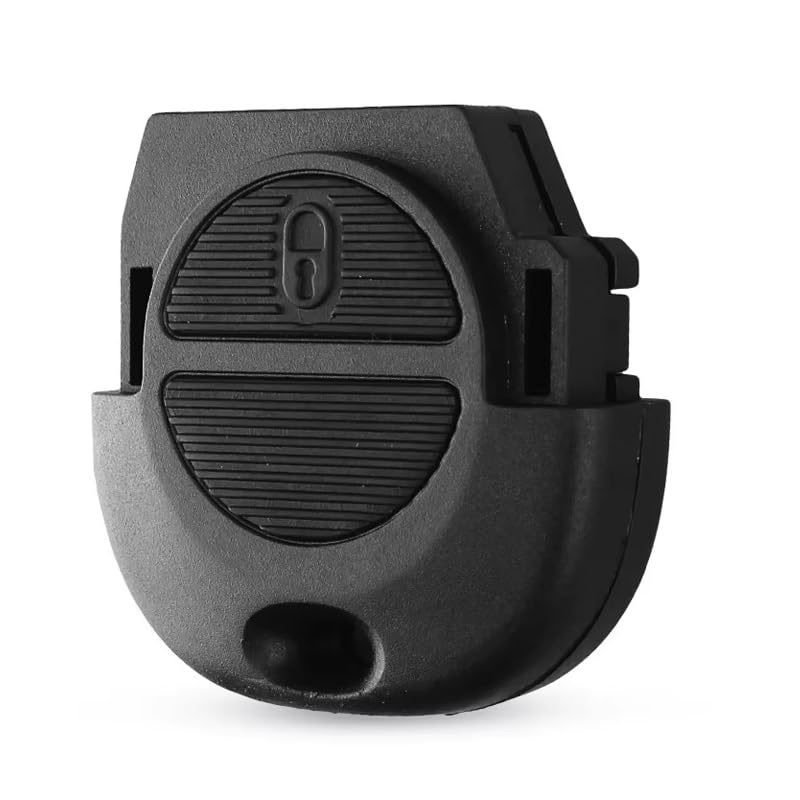 Carcasa Mando Llave de Coche 2 Botones,Carcasa de Llave de Repuesto,Compatible con Nissan Almera,Almera Tino,Micra,Navara,Patrol,Primera,Serena,Terrano,Vanette,2 Botones