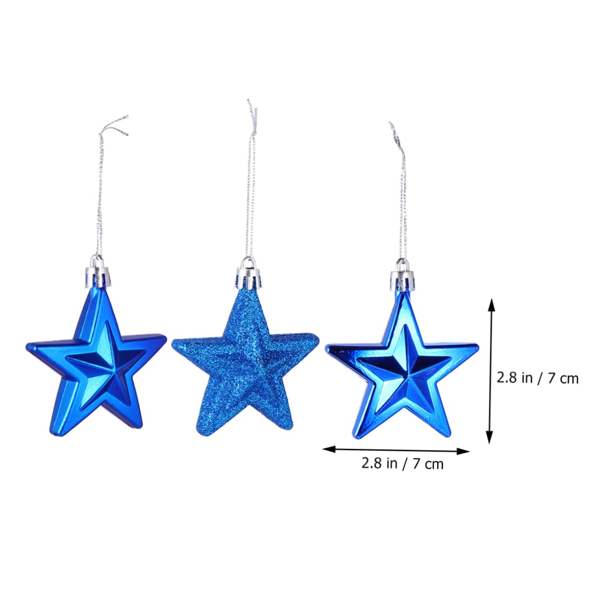 3 Set Di Bellissimi Ornamenti Per Lalbero Di Natale Decorazioni A Forma Di Stella Sicuri Per La Pelle Per Casa Ufficio Scuola Hotel 18 Pezzi * 3