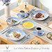 Imagen de VEWEET HANNAH 30 Piezas Vajillas Elegantes de Porcelana para 6 Personas Vajillas con 6 Tazas 175 ml