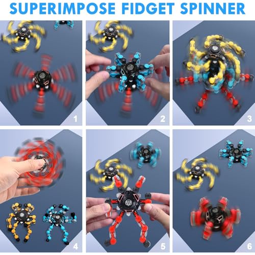 NEW Transformable Sensory Fidget Spinner Toy, Funny DIY Spin Top Hand Finger Spinner Creative Fingertip Mechanical Gyro for Kids Adults, All Ages - Image 4
