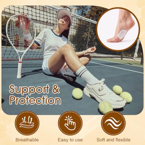 Image of Syhood 20 Pieces Metatarsal Felt Pads Foot Insert Pads Ball of Cushion for Pain Relief Forefoot and Sole Adhesive Accessories for Men and Women 1 /4 Inch Thick(Honeycomb Style,White,Sebs Material)