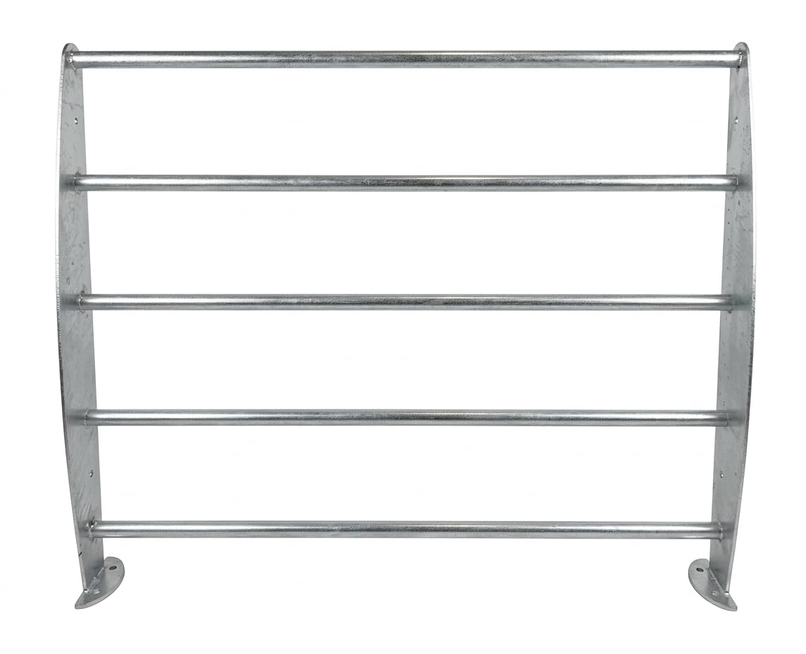 Fratelli Biasco Ringhiera Esterna Zincata, Recinzione Modulare a 5 Barre, Corrimano per Veranda e Giardino, Fissaggio a Pavimento, Modulo da 90X100 CM