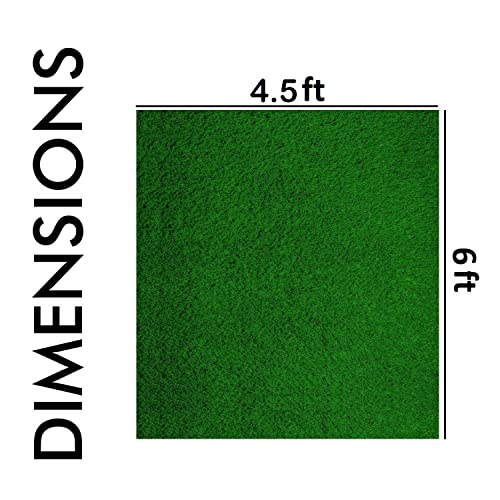 Image of Yellow Weaves Rectangular Polypropylene 45 Mm High Density Artificial Grass Carpet Mat for Balcony, Lawn, Door(4.5 X 6 Feet), Green
