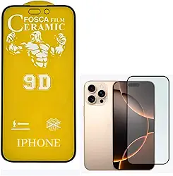 Película Cerâmica Fosca 9D Protetora de Tela Anti-riscos queda Proteção Total Compatível com Celular Iphone X/11/12/13/14/15/16e PRO MAX (13/13 PRO / 14 / 16E)