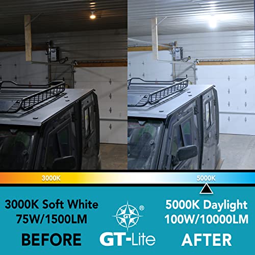 Gt-Lite Led Corn Cob Bulb, 100W (500W Equivalent), 10000 Lumen, Daylight 5000K, E26 Base Led Cob Light For Indoor/Outdoor Garage Workshop Warehouse #TOP2