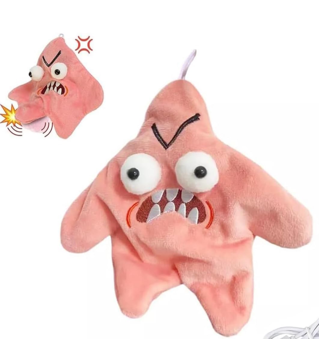 Chioko Star Pink Monster Plush Big Eyes Sharp Teeth Character Doll Japan