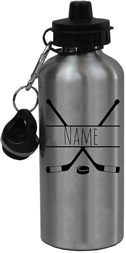Bastones de hockey cruzados personalizados personalizados de aluminio, 20 onzas, para niños, sublimación de verano, botella de agua deportiva, 2