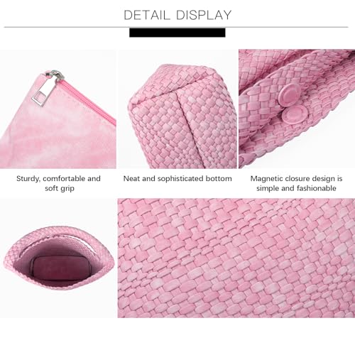 Image of Queenoris Fashion Hobo Bags for Women Top-handle Shoulder Bag Vegan Leather Purses Soft Summer Tote Bag | WOVEN