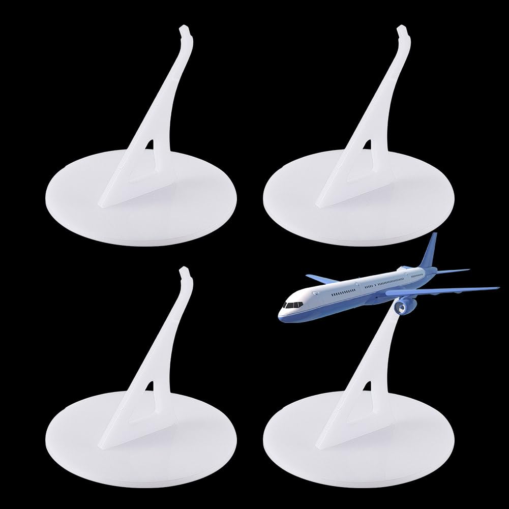 AHANDMAKER 4Pcs Acrylic Model Plane Display Stand, Universal Aircraft Model Plane Stand Without Airplane