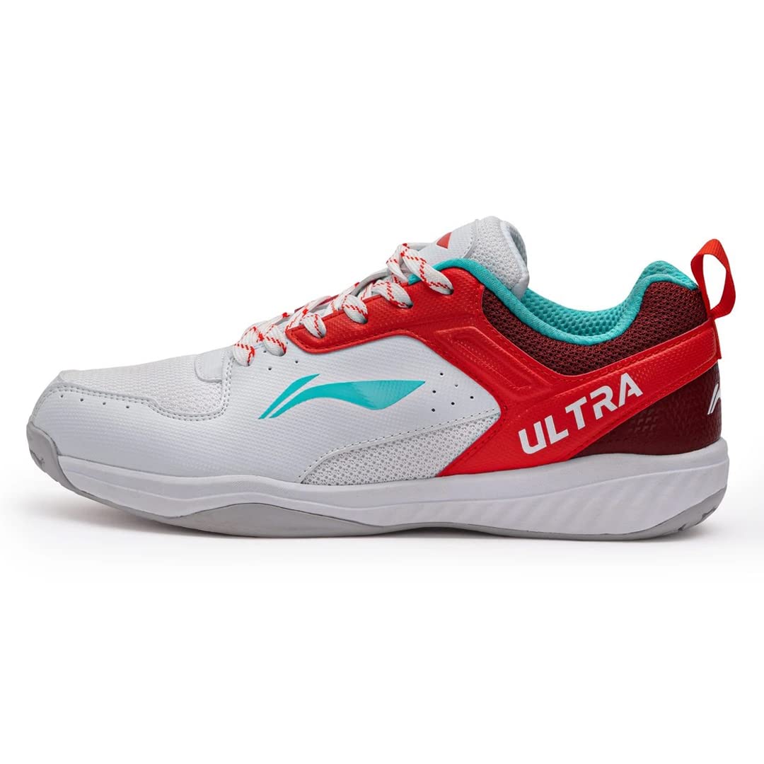 Buy Li-Ning Ultra Speed Badminton Shoe, White/Red/Dark Red at