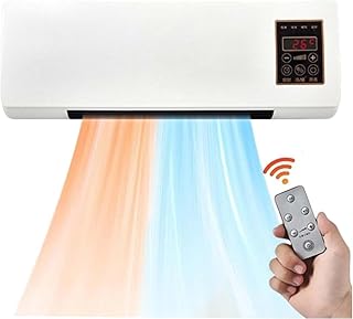 ポータブル小型エアコン、冷暖房兼用、冷暖房エアコンファン、ポータブル壁掛け、リモコン付き、タイミング、スポット冷却、省エネミニ、家庭用、低騒音、操作簡単、オールインワン機器、工事不要、壁掛け、移動可能、16度から35度まで調整可能、一年中使用可能、除湿機能、6時間オフタイマー、リビングルーム/寝室/オフィス/に適しています。 [並行輸入品]